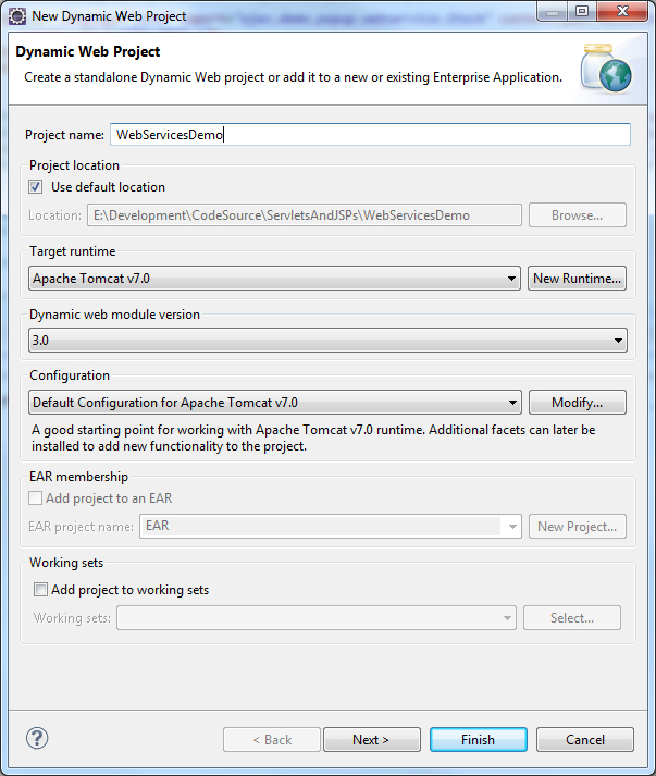 Create Dynamic Web Project