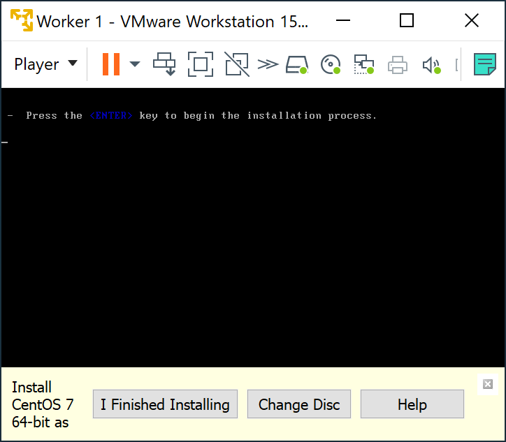 Follow prompts to continue installing CentOS 7.7