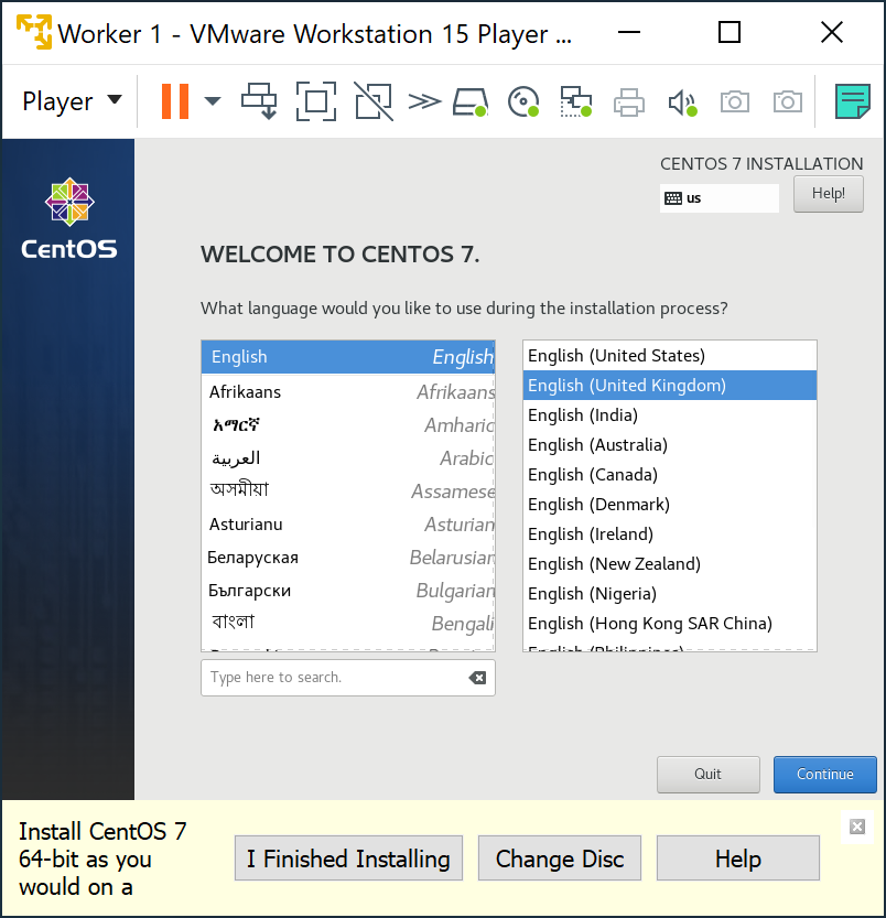 Select your keyboard language.